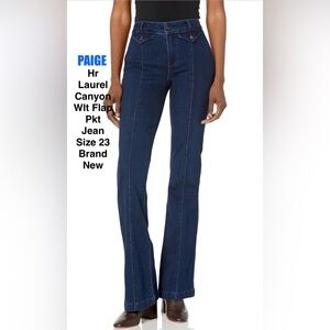 PAIGE JEANS Hr Laurel Canyon Wlt Flap Pkt
 Jean Size 23